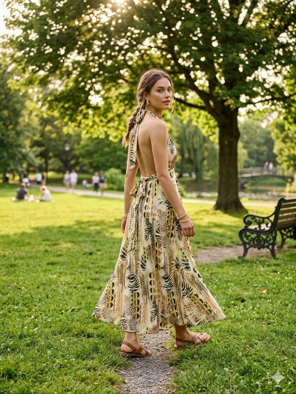Live 4 Truth Backless Animal Print Dress